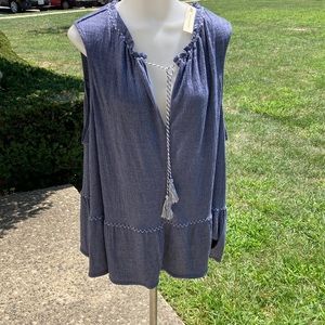 Max Studio denim top size 3X new with tag